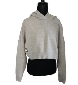 Puma Gray Cropped Hoodie Sweater